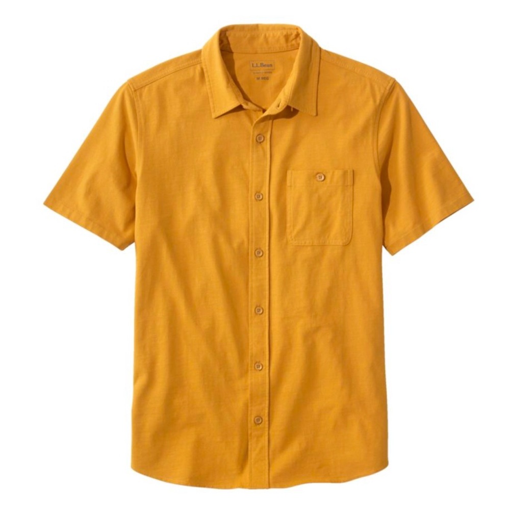 L.L. Bean Men's Lakewashed® Organic Cotton Button-Front Shirt, Short-Sleeve - Picture 6 of 6